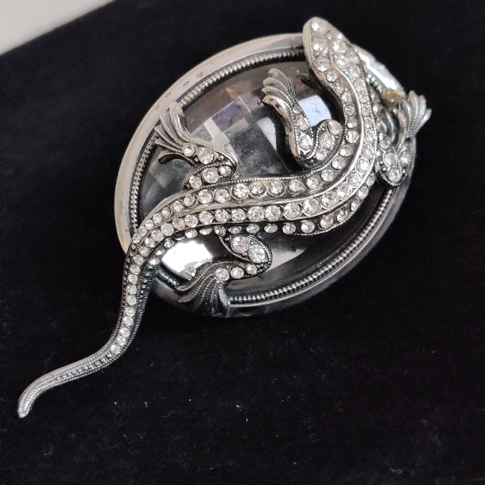 Designer Ermani Bulatti Gecko Salamander Lizzard Pin Brooch